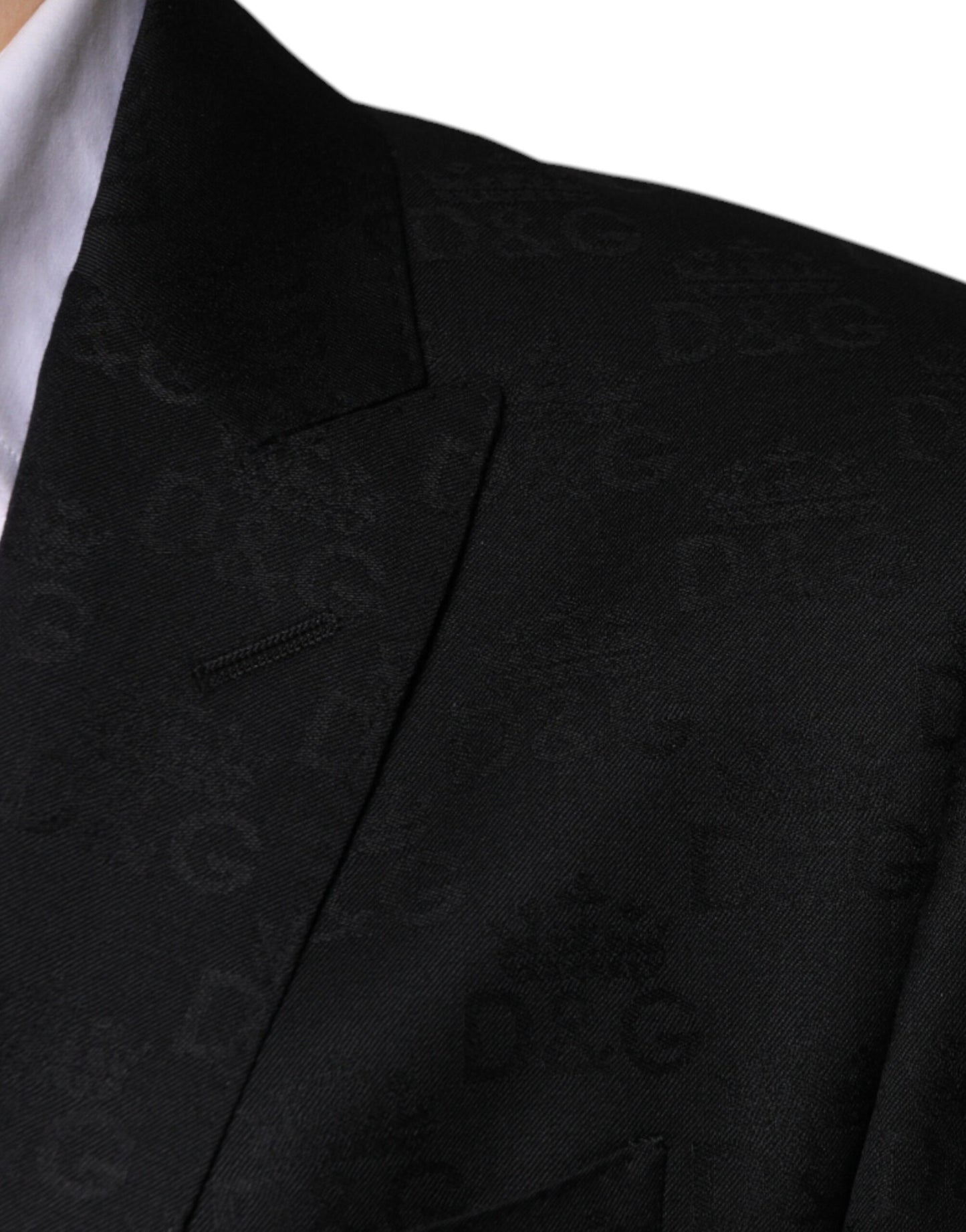 Blazer formal de lana negra de botonadura sencilla