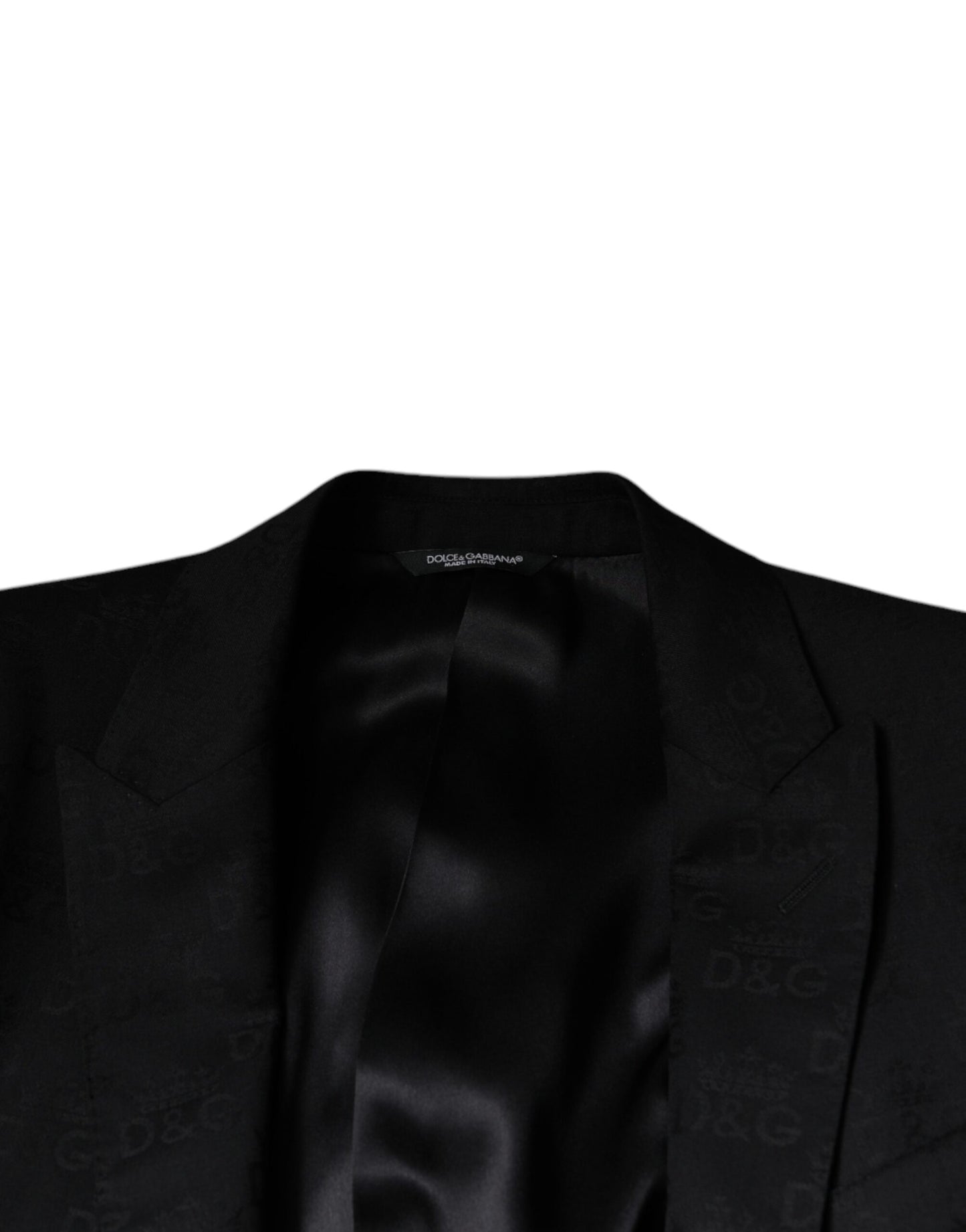 Blazer formal de lana negra de botonadura sencilla