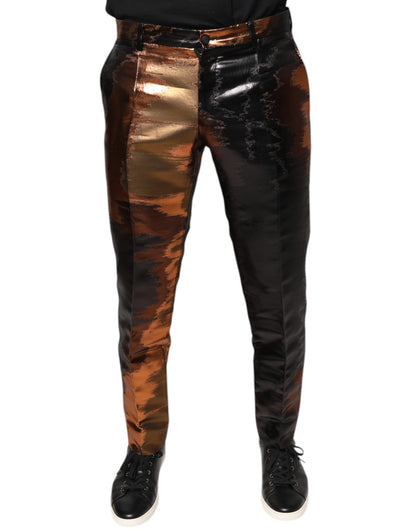 Pantalones ajustados de jacquard multicolor para hombre