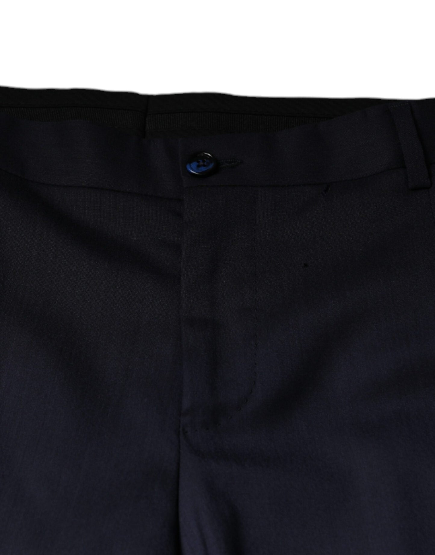 Pantalones de vestir formales ajustados de lana azul