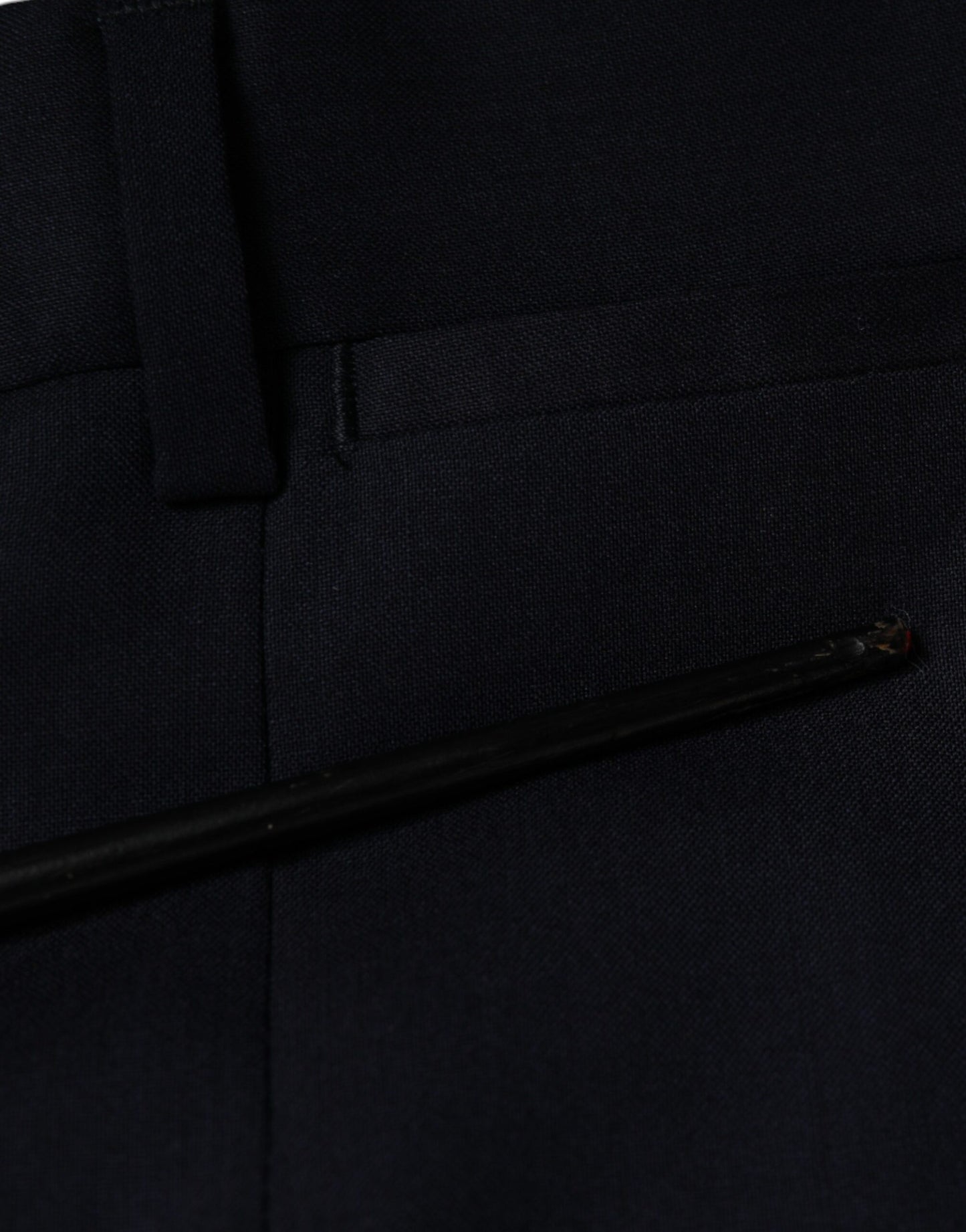 Pantalones de vestir formales ajustados de lana azul