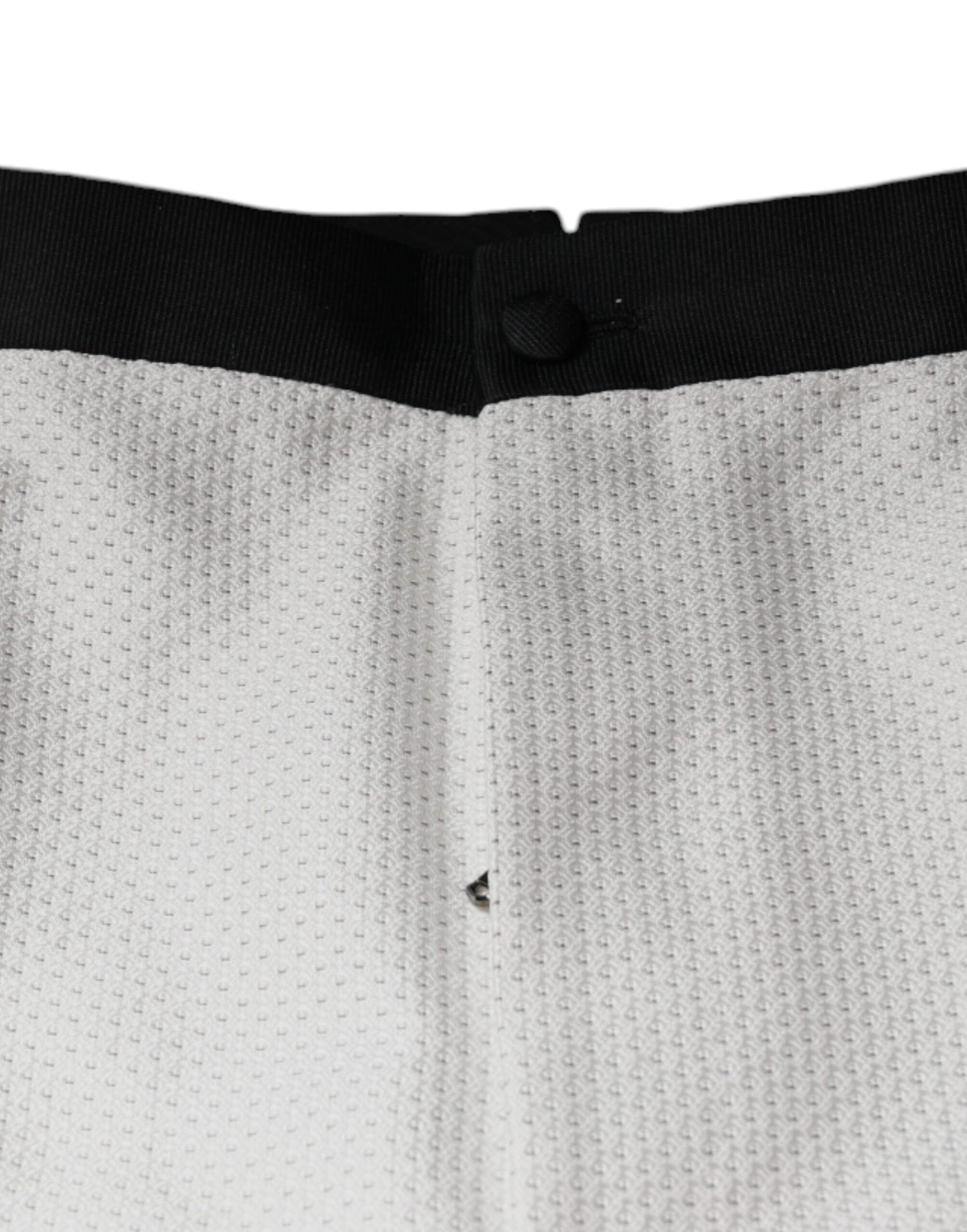Pantalones de vestir formales de poliéster blanco