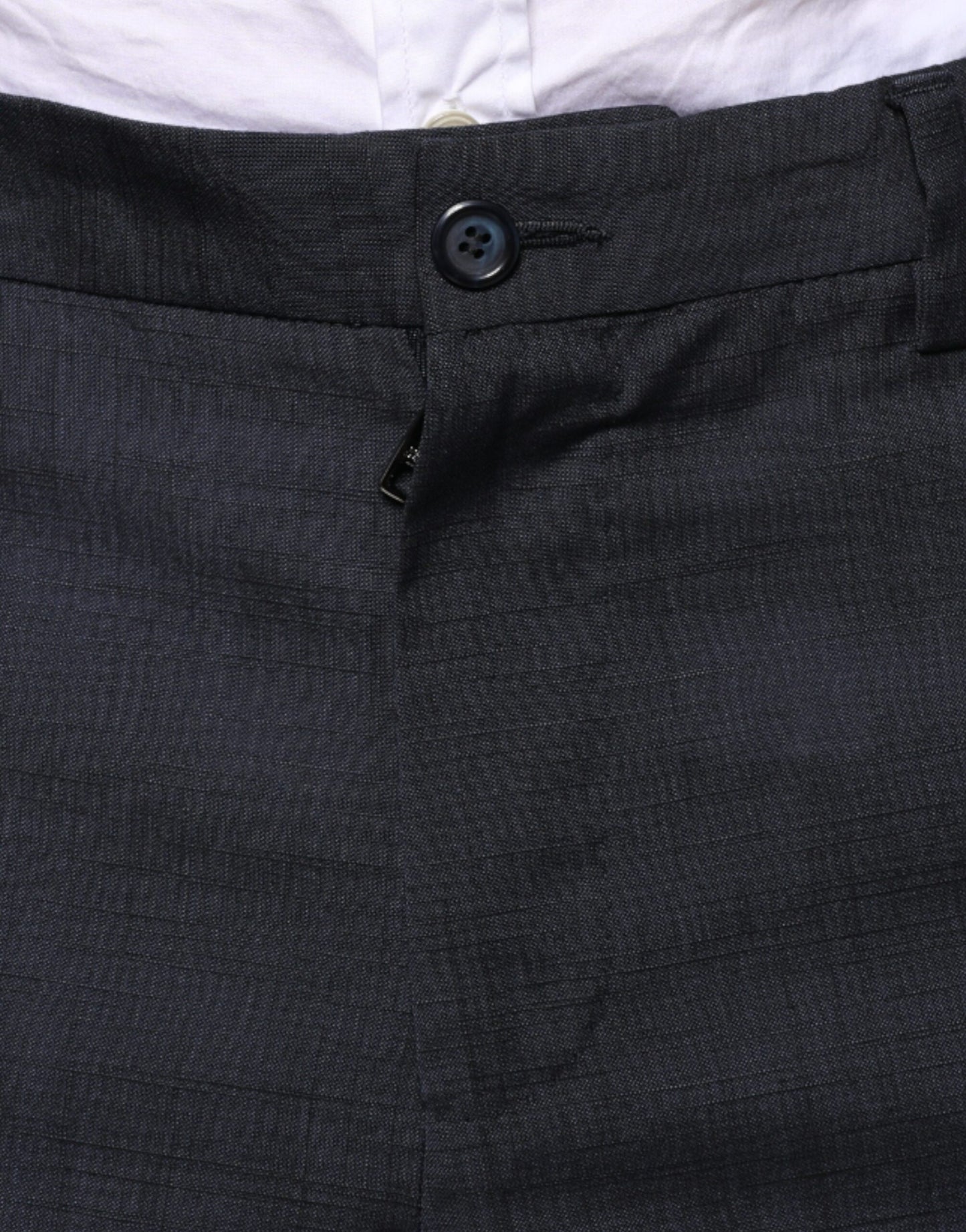 Pantalones de vestir formales de algodón y lana negros
