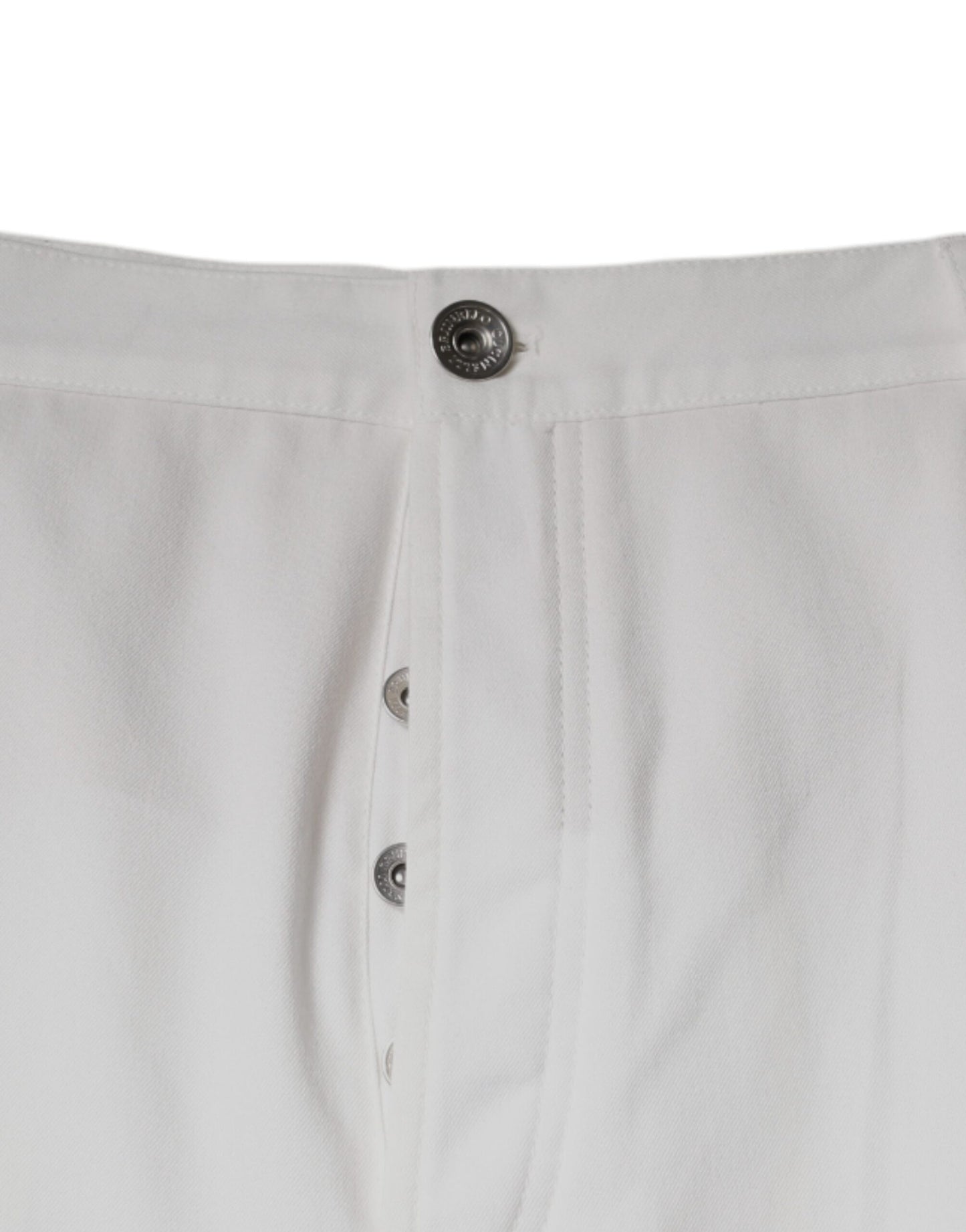 Pantalones de vestir cónicos de algodón blanco para hombre