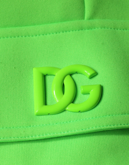 Pantalones deportivos cargo de poliéster verde neón para jogging