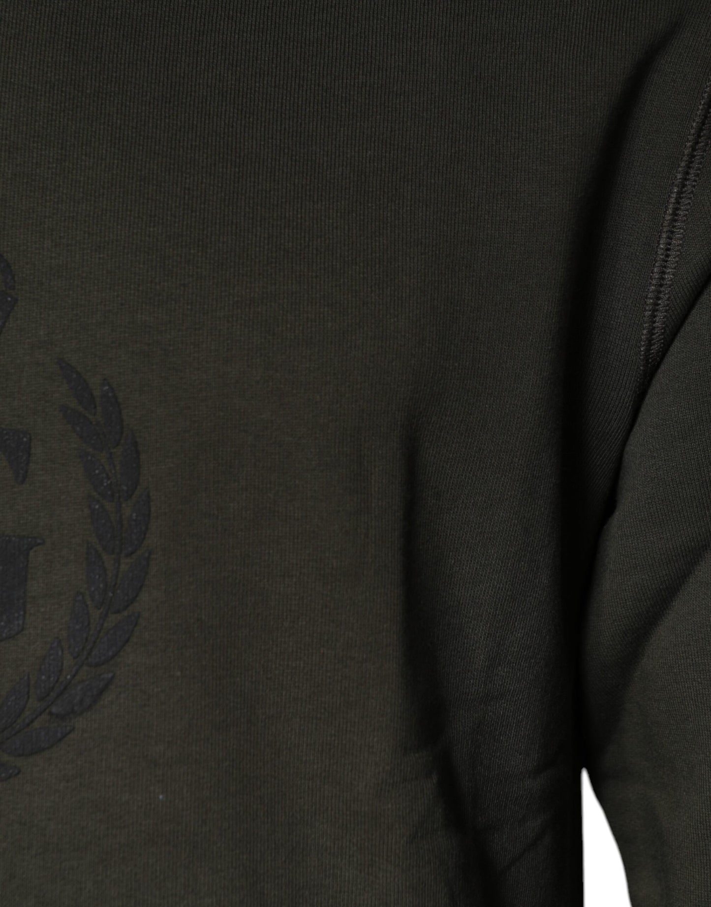 Suéter sudadera de algodón con corona verde militar