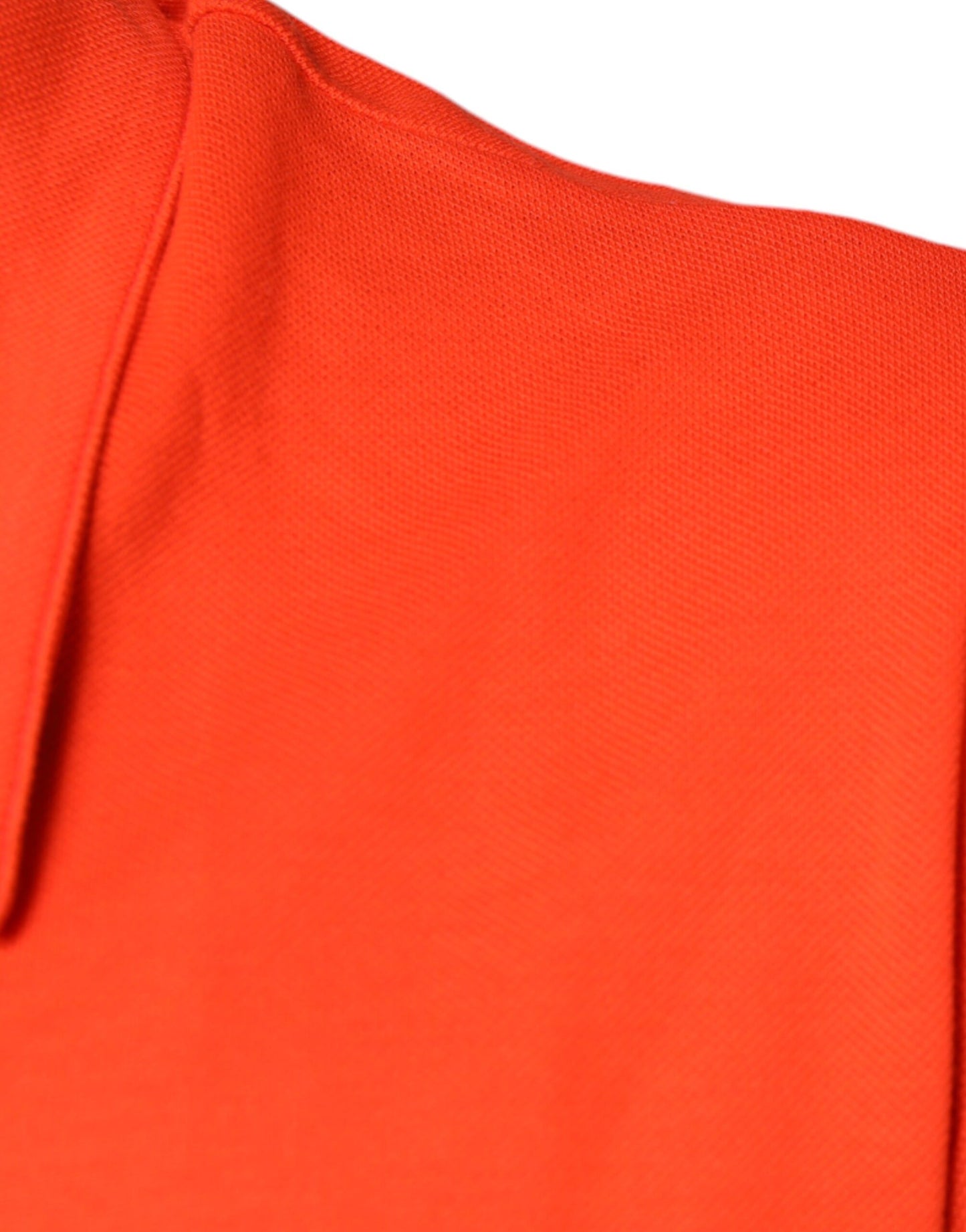 Camisa polo casual de algodón naranja con botones
