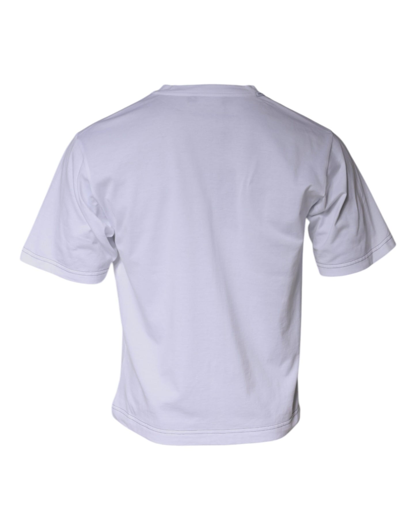 Camiseta blanca de algodón con mangas cortas y logotipo DG
