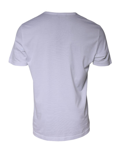 Camiseta de algodón blanca de manga corta Paradiso