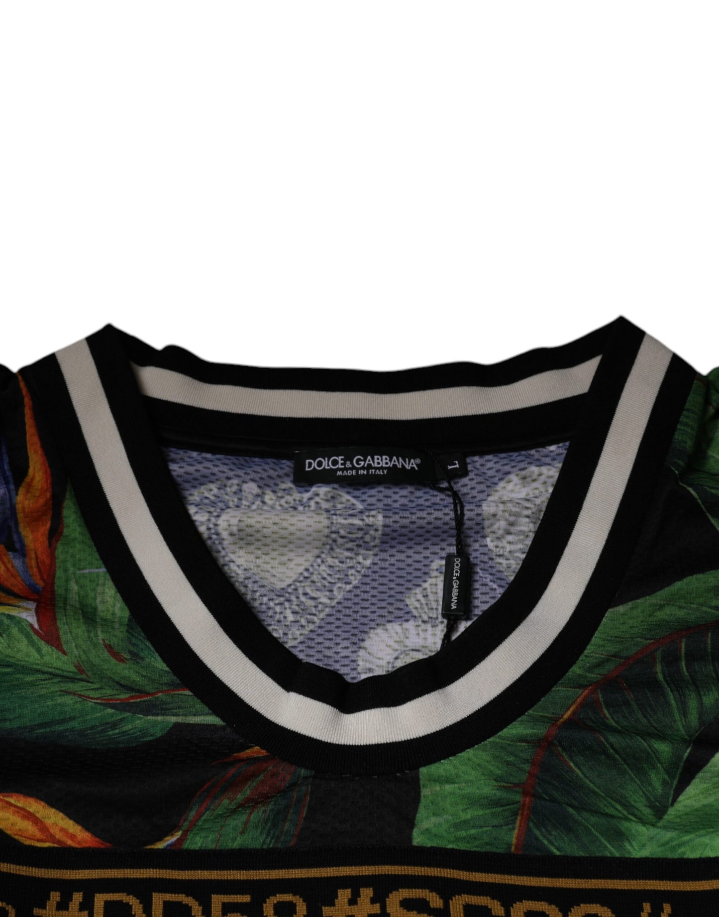 Camiseta sin mangas tropical multicolor