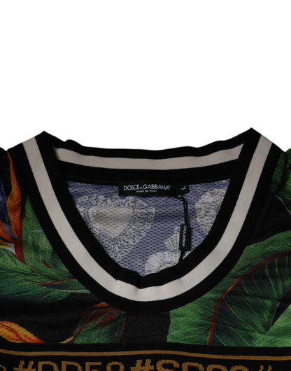 Camiseta sin mangas tropical multicolor