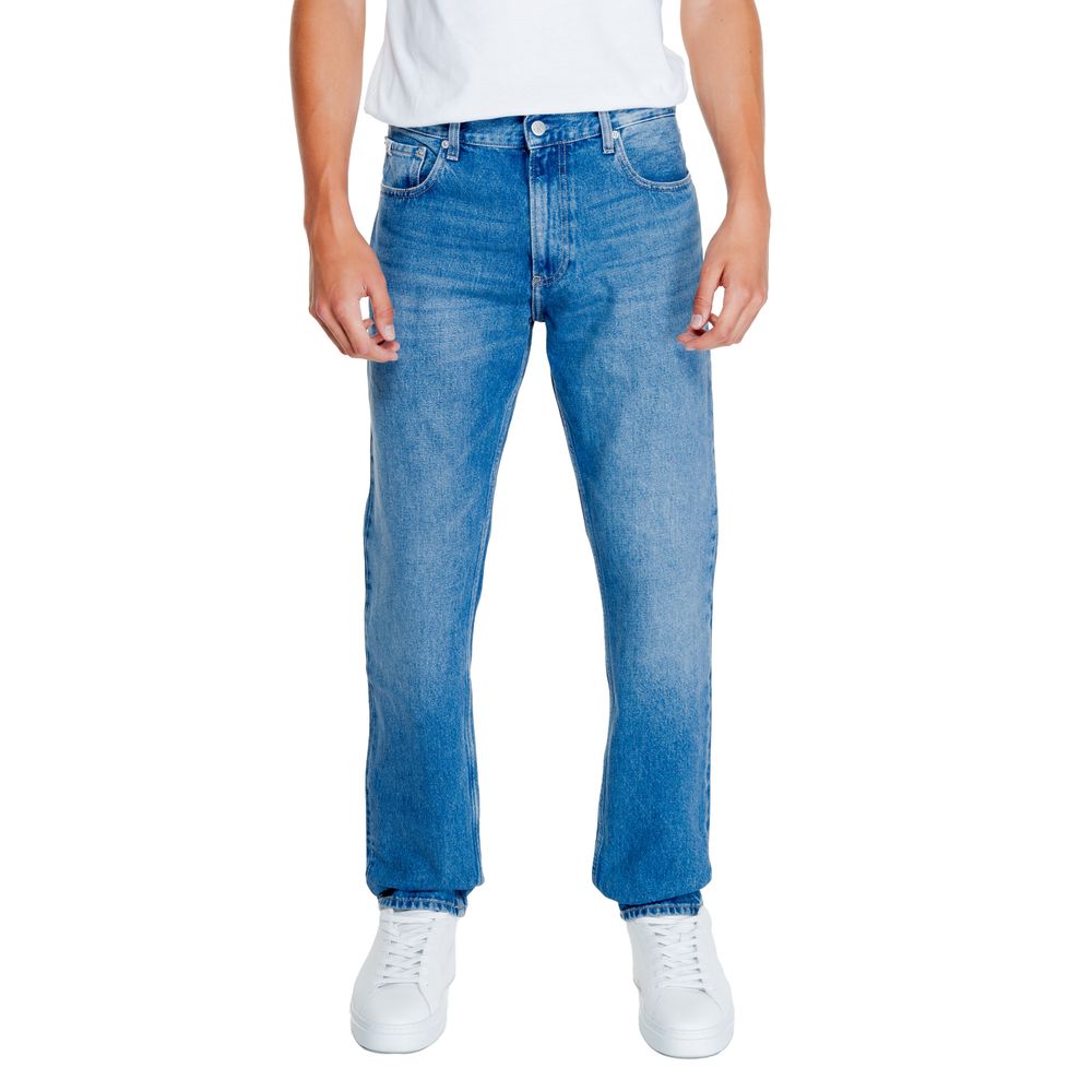 Light Blue Cotton Relaxed Fit Jean