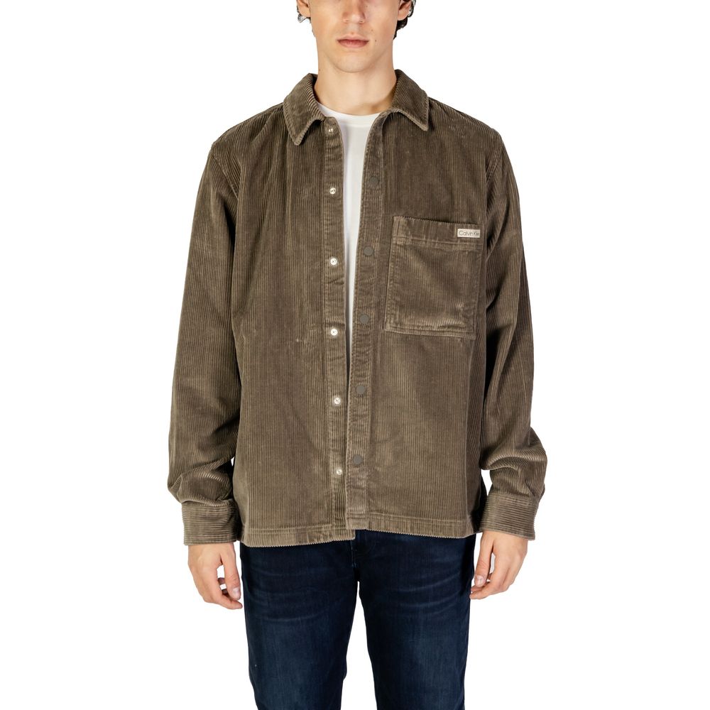 Camisa de algodón gris