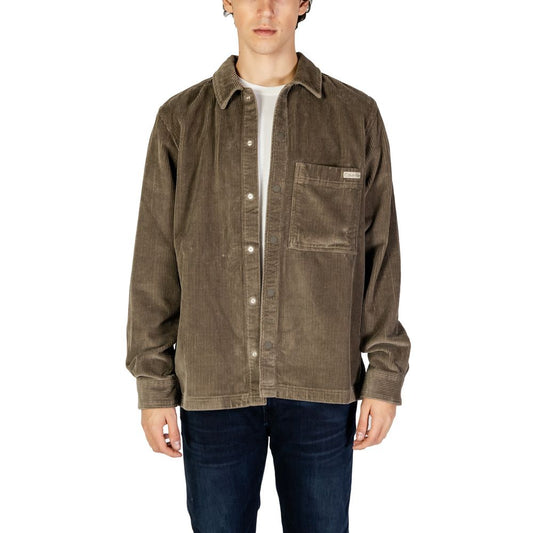 Camisa de algodón gris