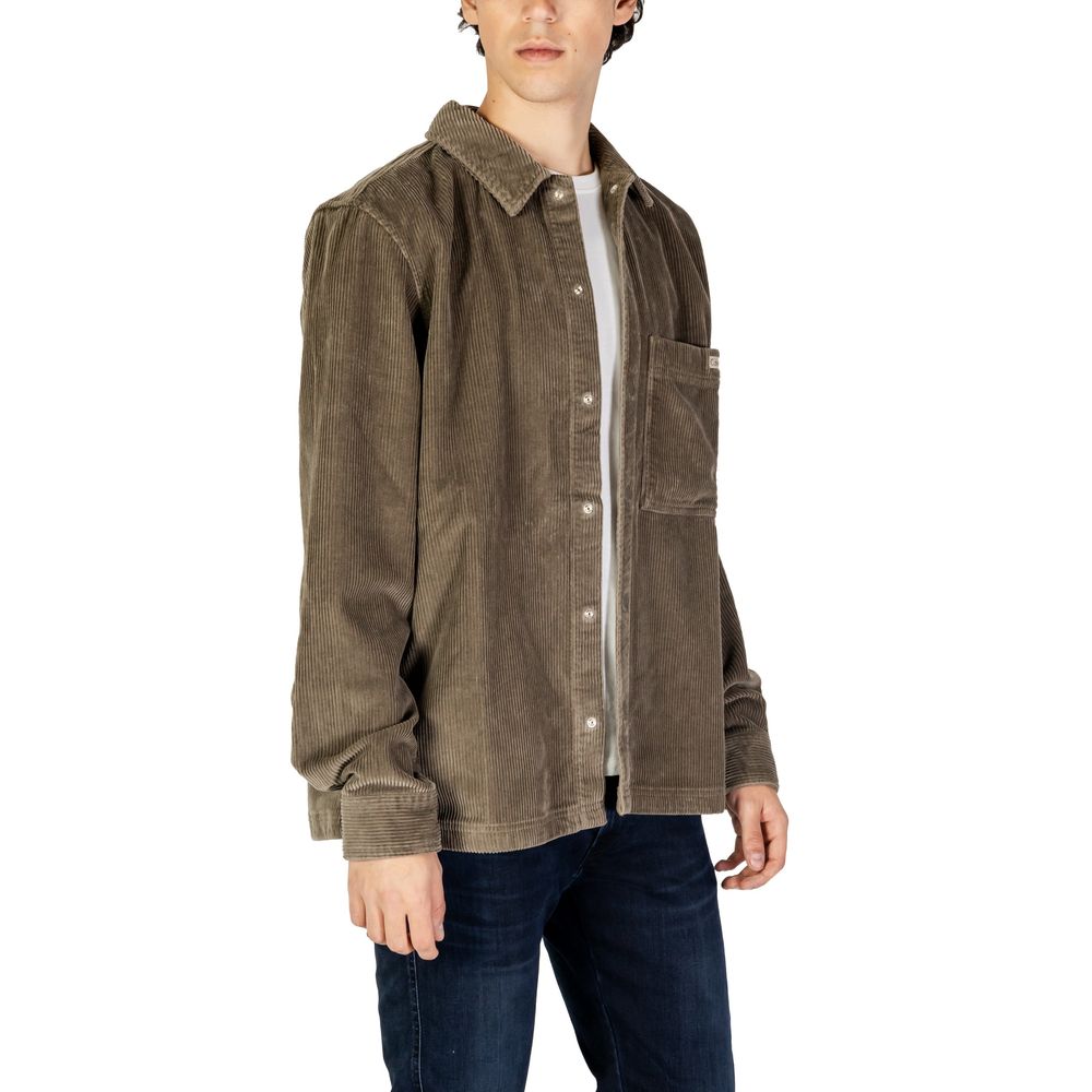 Camisa de algodón gris