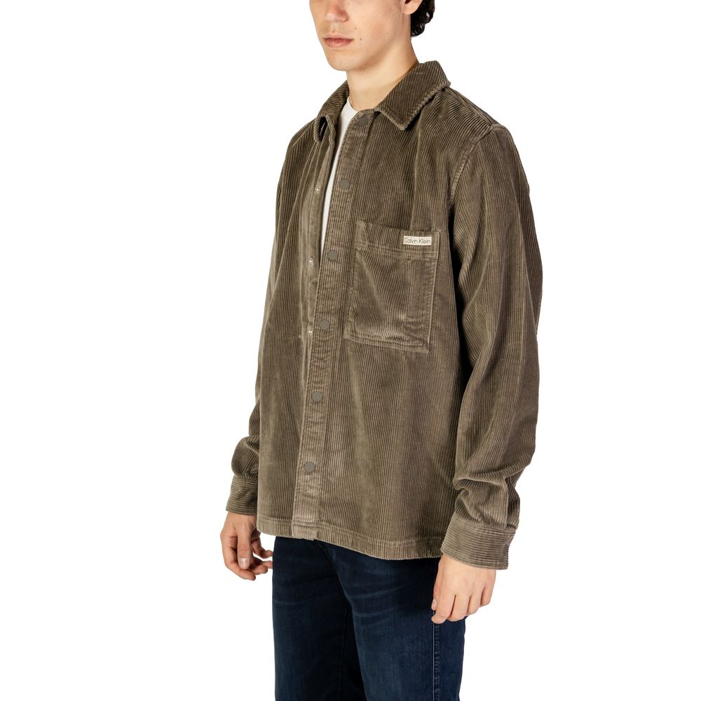 Camisa de algodón gris