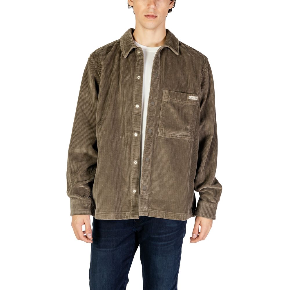 Camisa de algodón gris