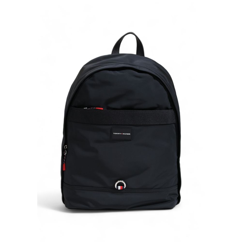 Mochila de poliéster negra de poliéster