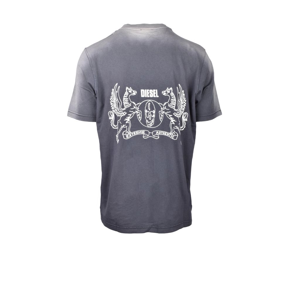 Camiseta de algodón gris