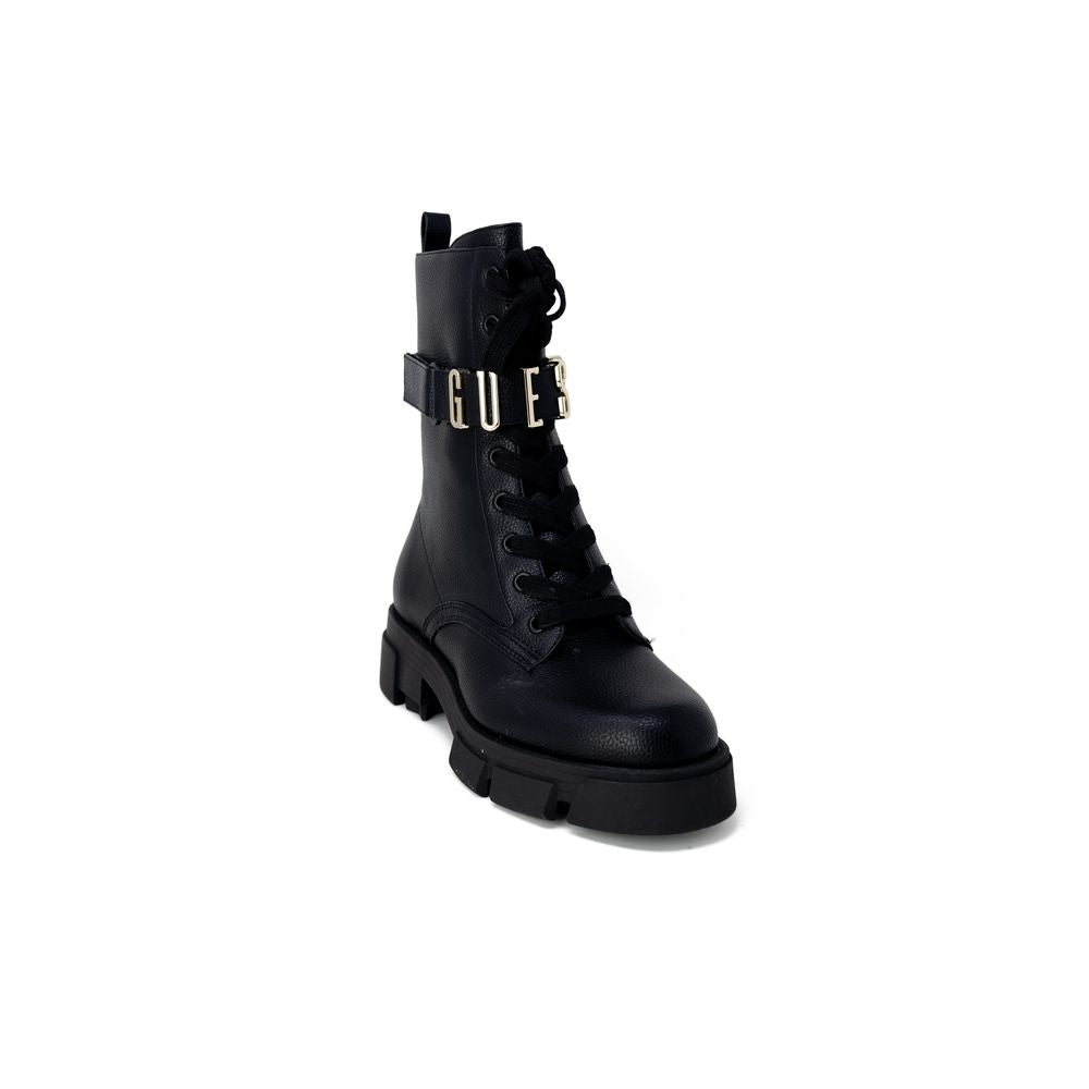 Bota de cuero negra