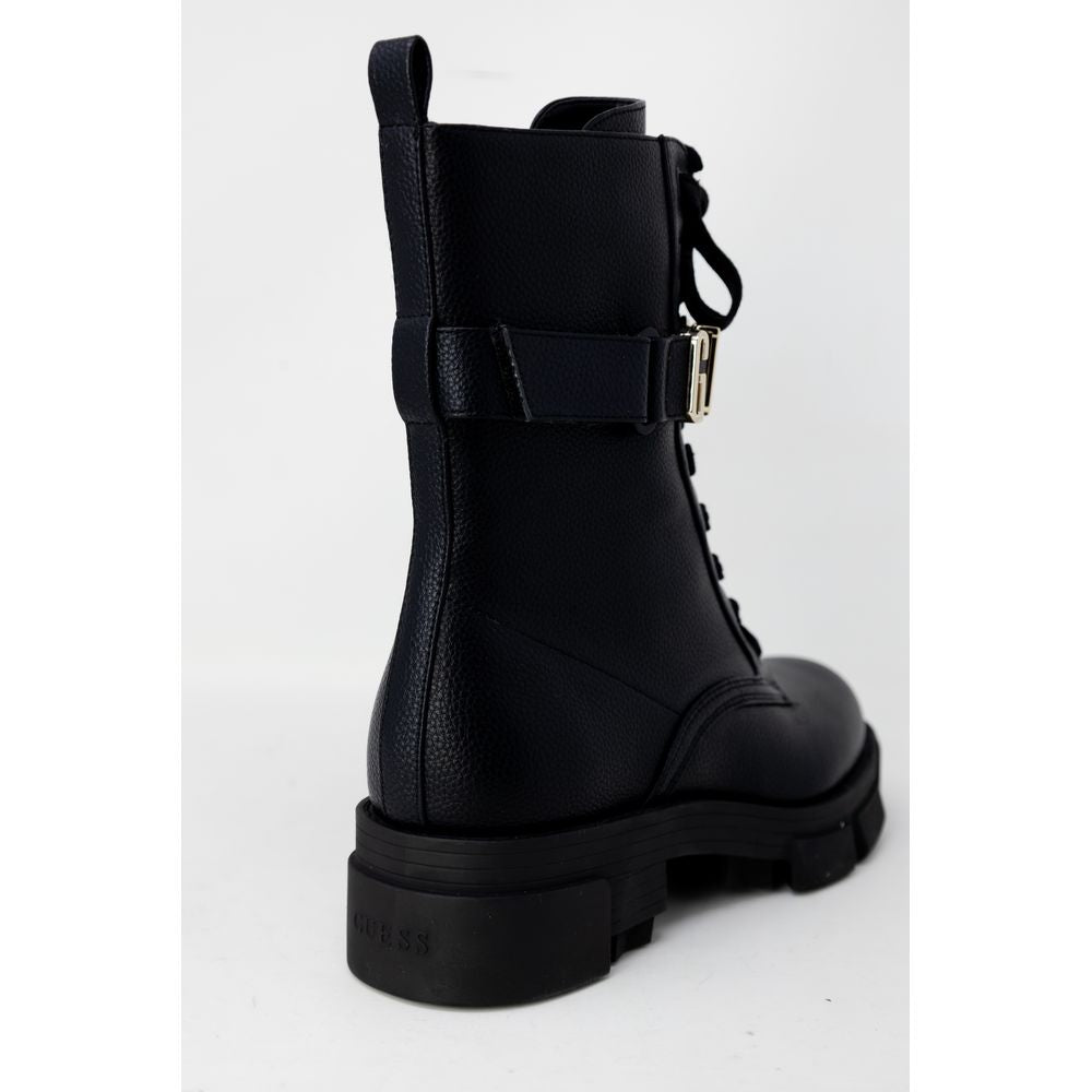 Bota de cuero negra