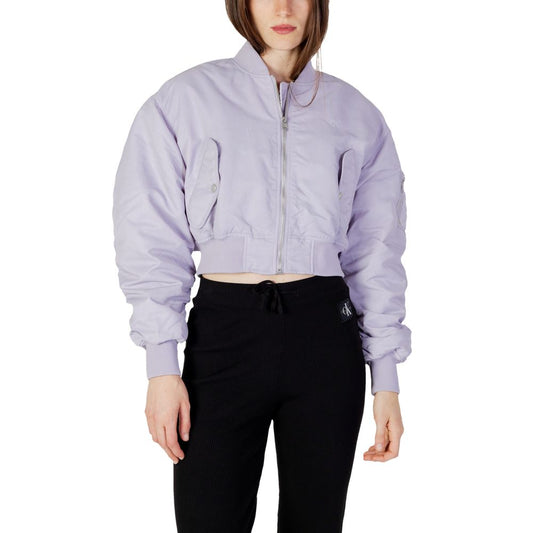 Chaquetas y abrigos de poliamida morada