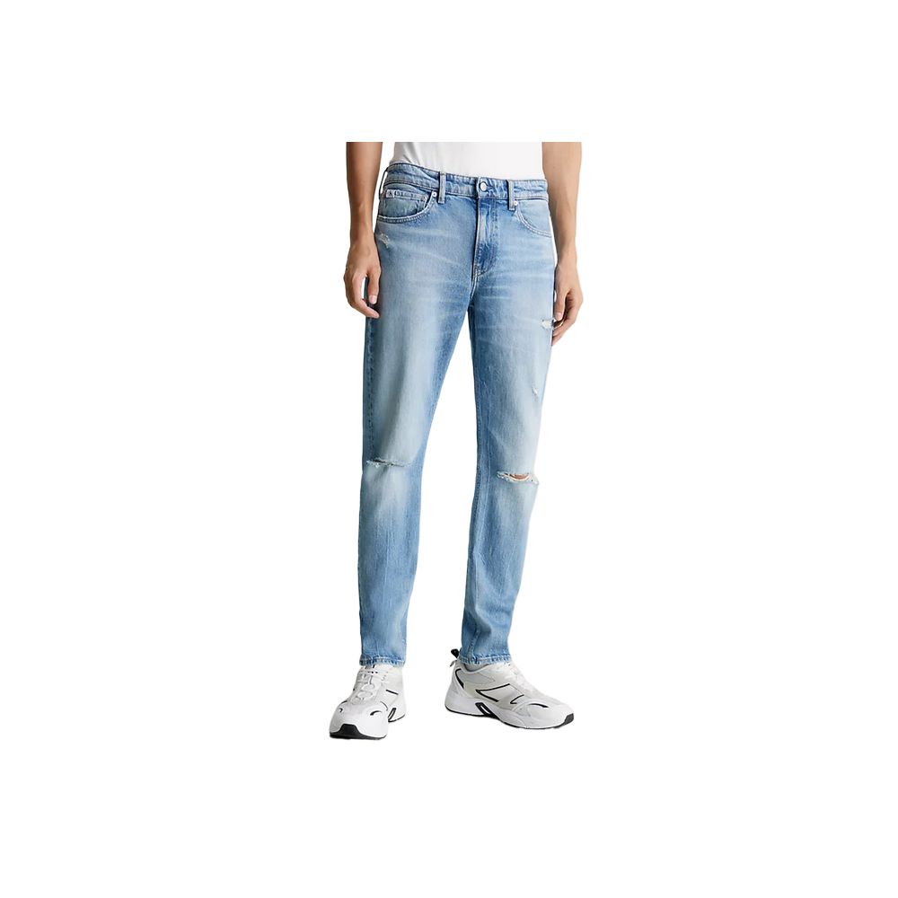Vaqueros y pantalones de algodón azul