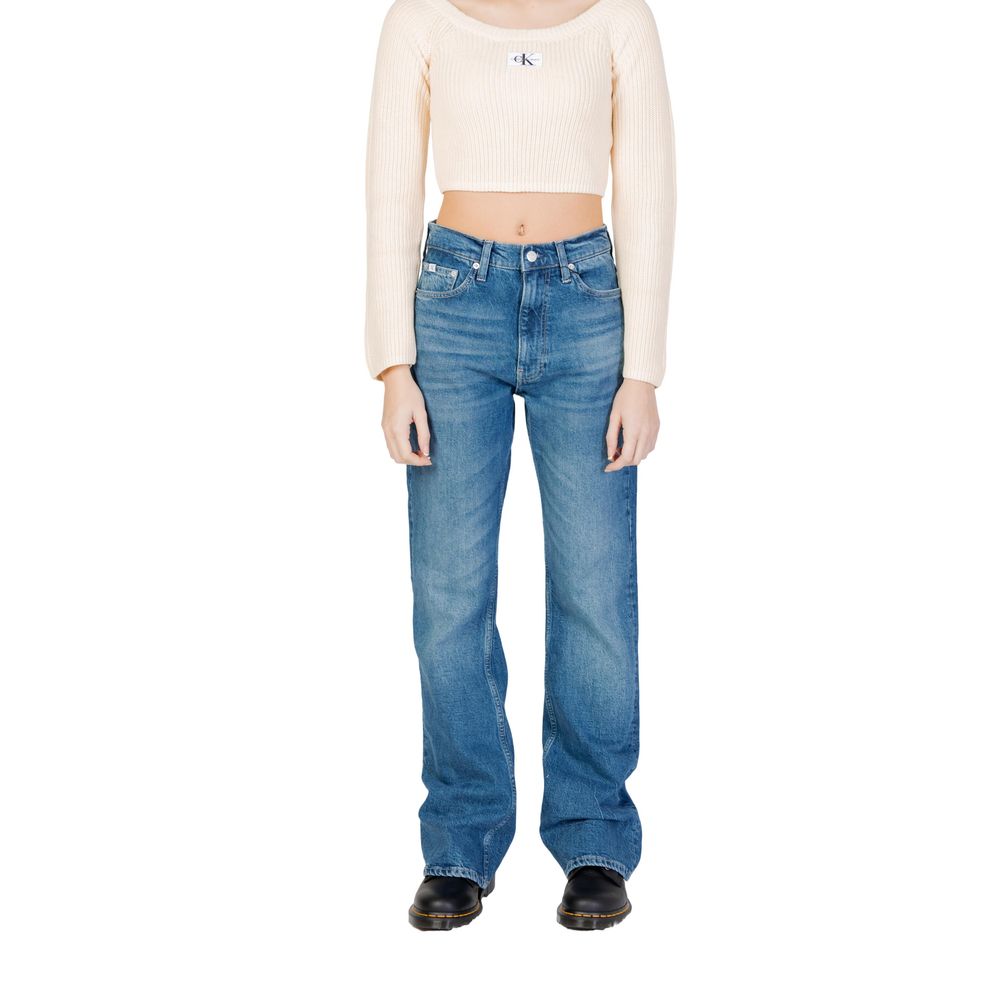Vaqueros y pantalones de algodón azul