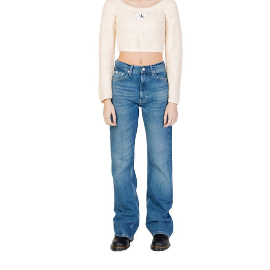 Vaqueros y pantalones de algodón azul