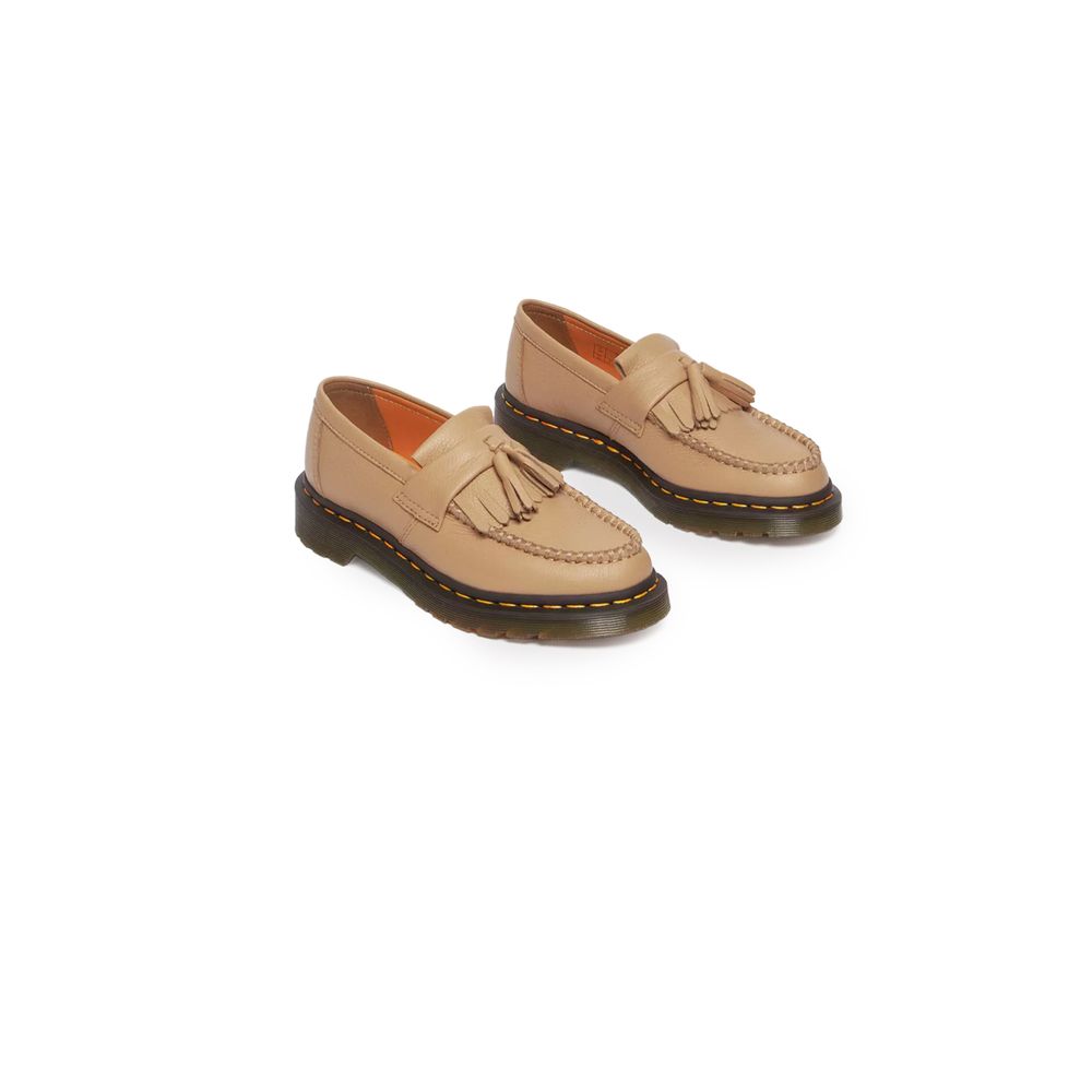 Beige Leather Platform