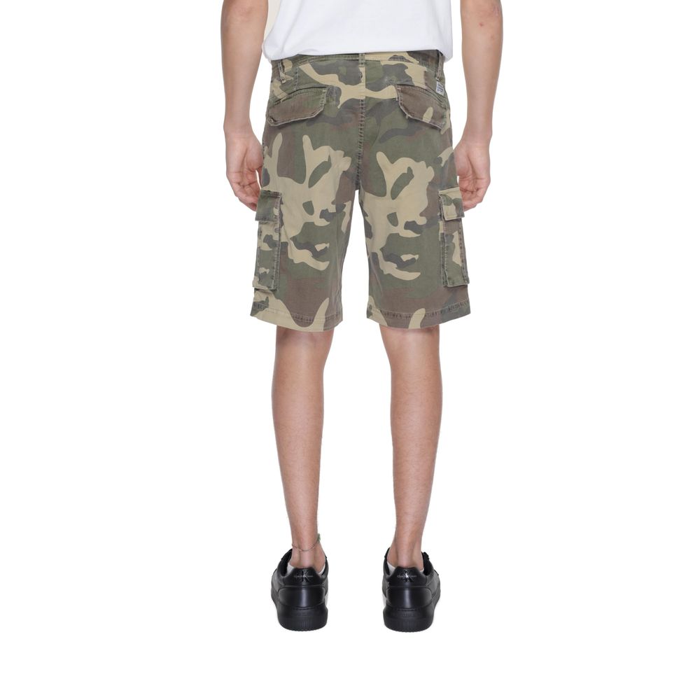 Pantalón corto de algodón beige