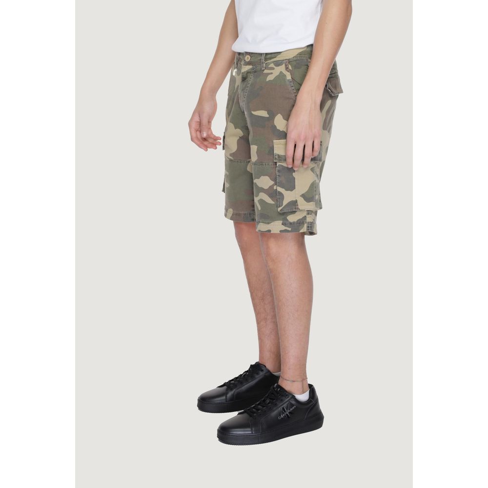 Pantalón corto de algodón beige