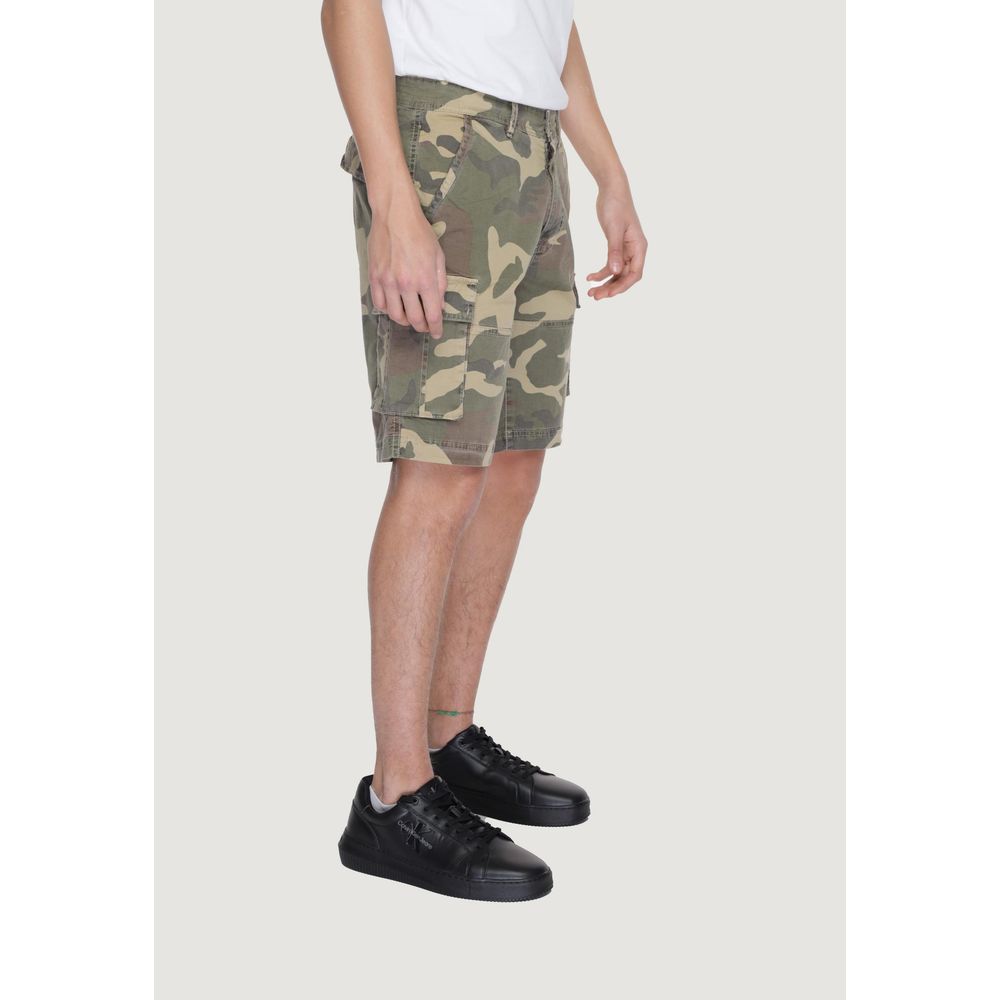 Pantalón corto de algodón beige