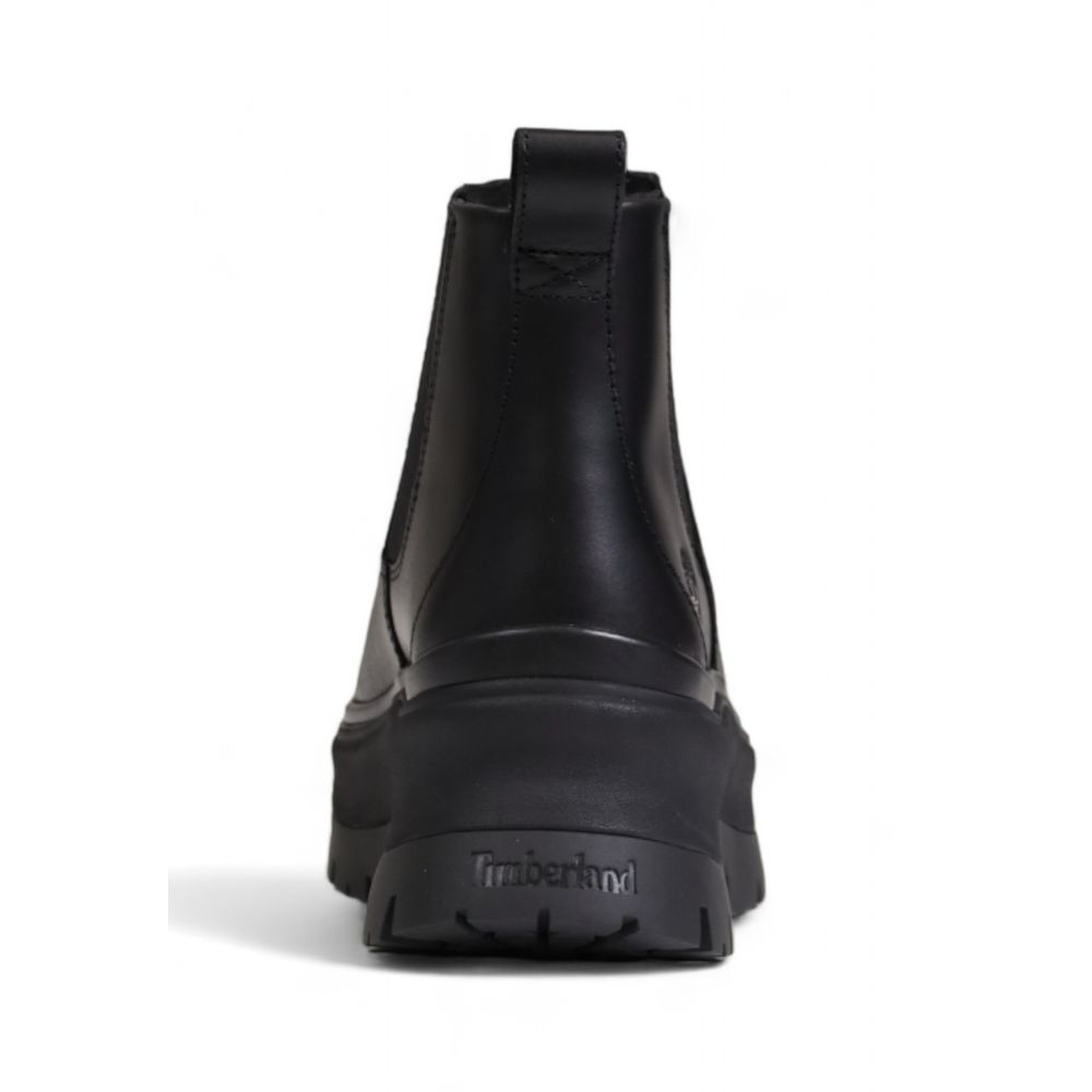 Bota de cuero negra