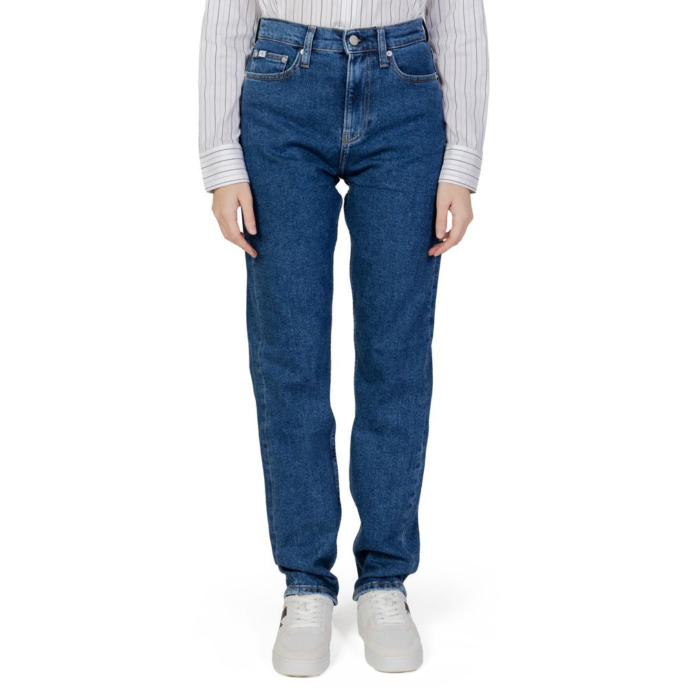 Vaqueros y pantalones de algodón azul