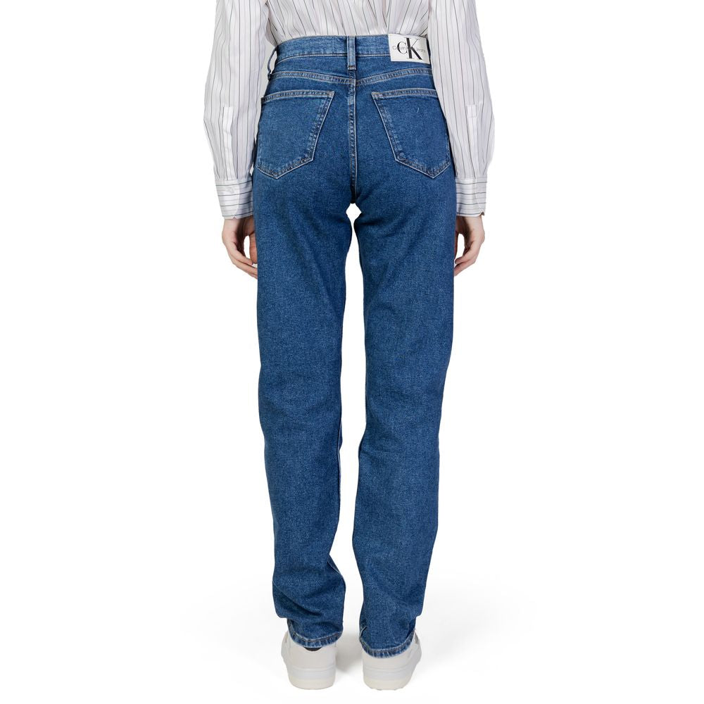 Vaqueros y pantalones de algodón azul