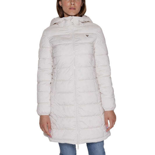 Chaquetas y abrigos de poliéster blanco