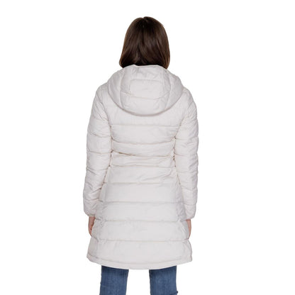 Chaquetas y abrigos de poliéster blanco