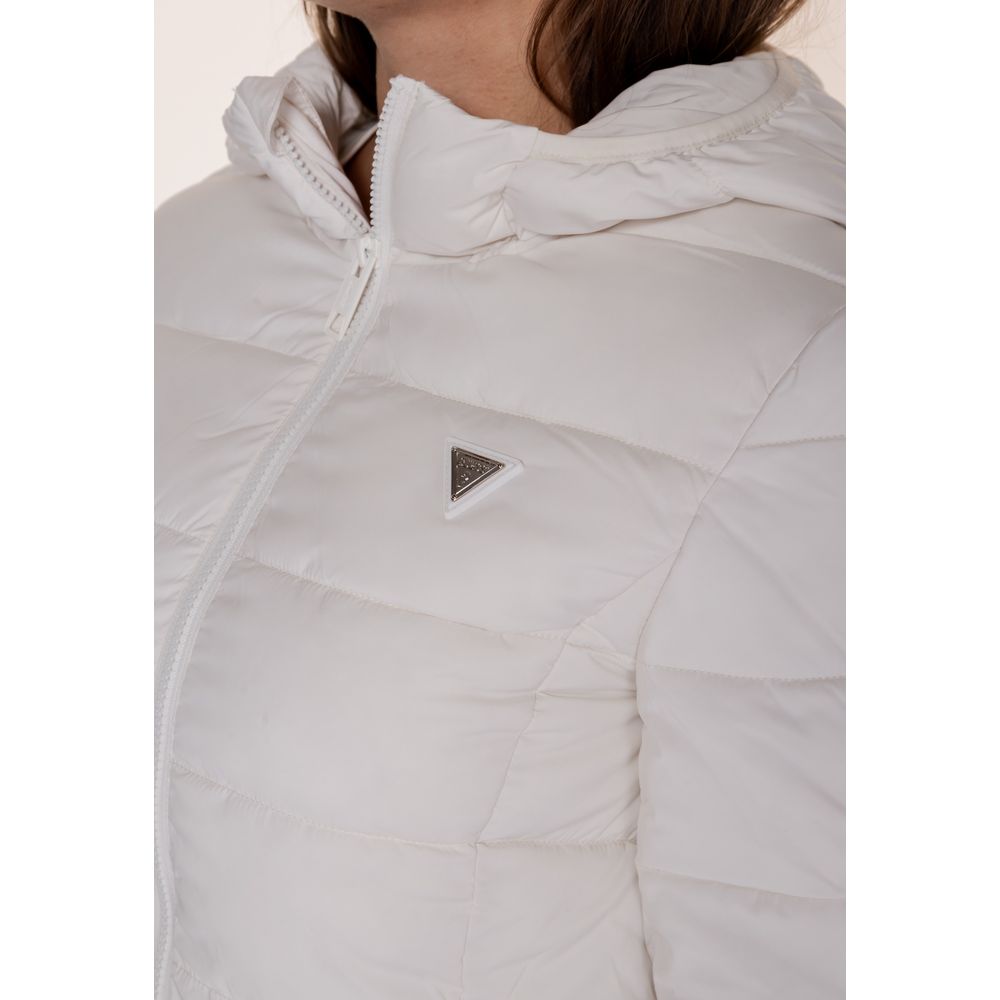 Chaquetas y abrigos de poliéster blanco