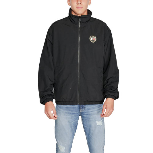 Chaqueta de poliéster negra de poliéster