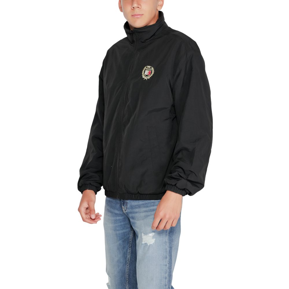 Chaqueta de poliéster negra de poliéster