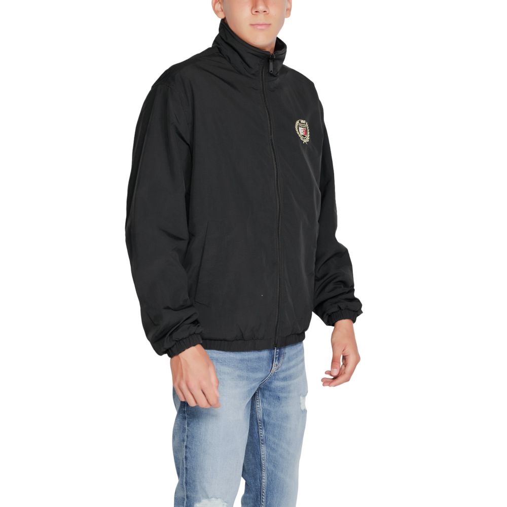 Chaqueta de poliéster negra de poliéster