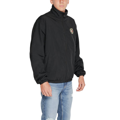 Chaqueta de poliéster negra de poliéster