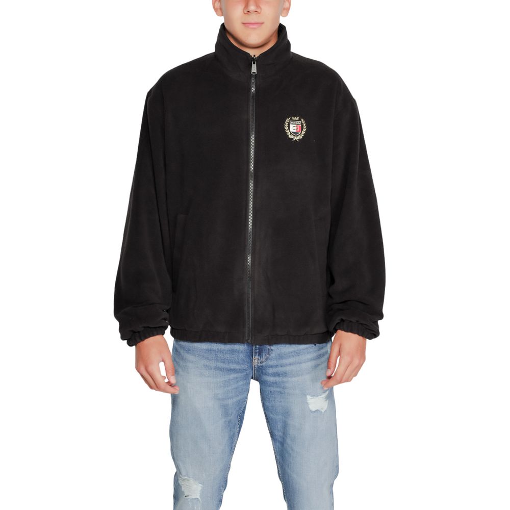 Chaqueta de poliéster negra de poliéster