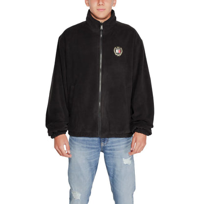 Chaqueta de poliéster negra de poliéster