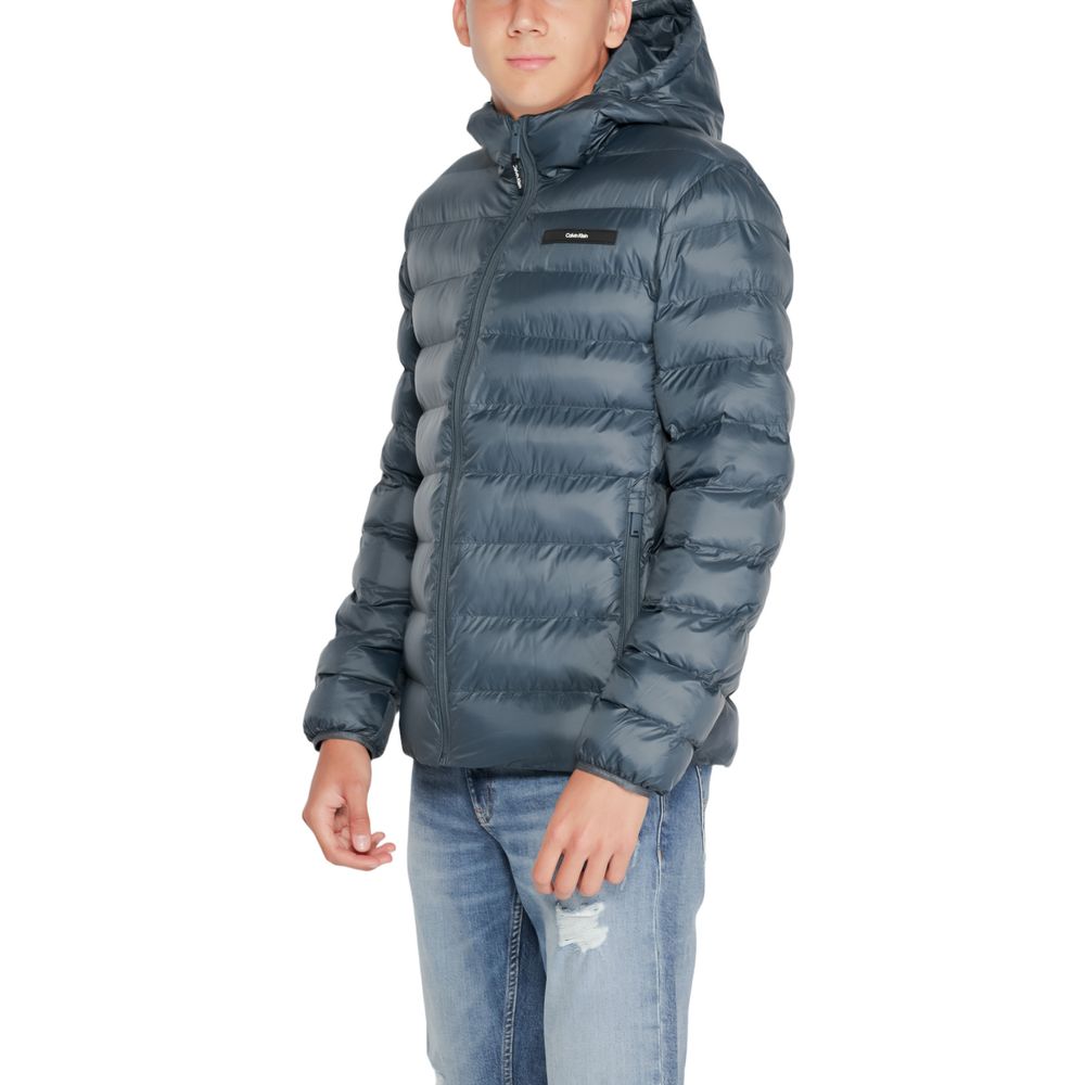 Chaqueta de poliéster negra de poliéster
