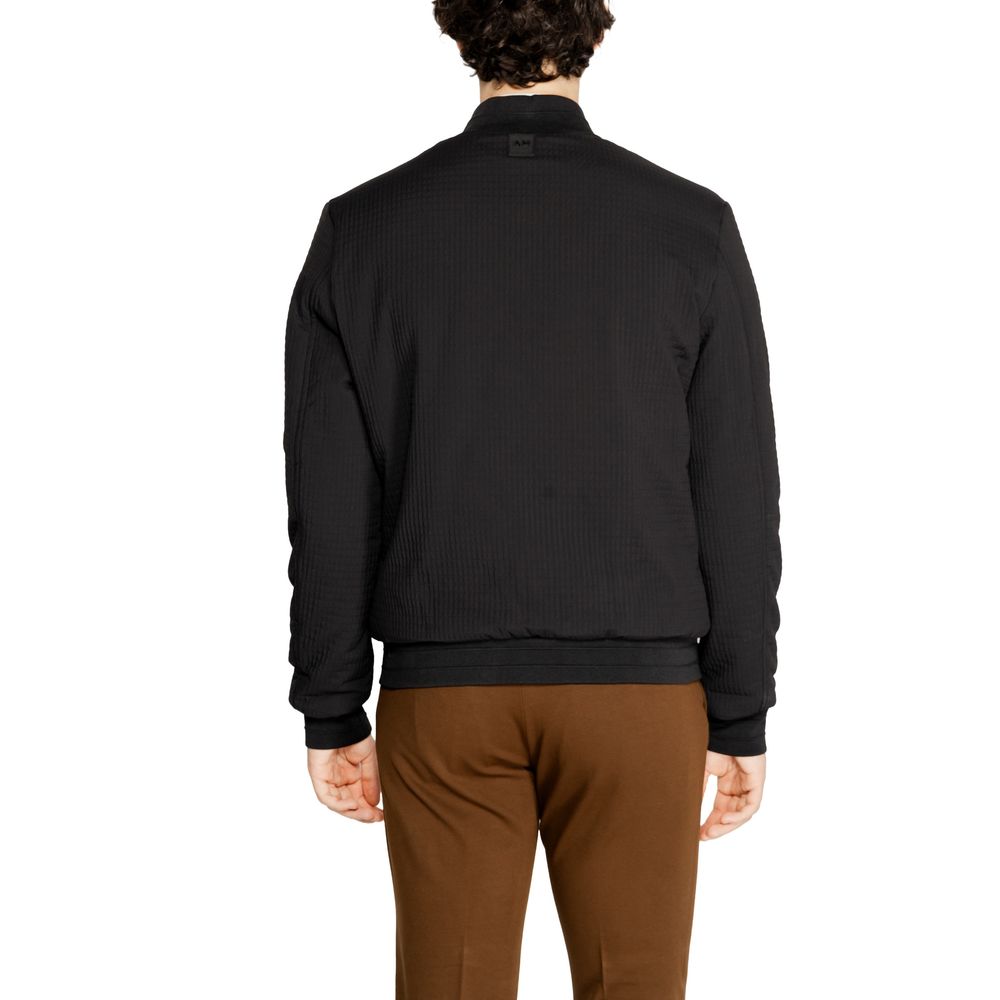 Chaqueta de poliéster negra
