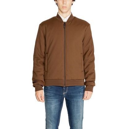 Brown Polyester Jackets & Coat