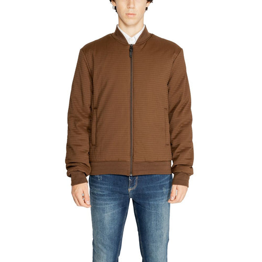Brown Polyester Jackets & Coat