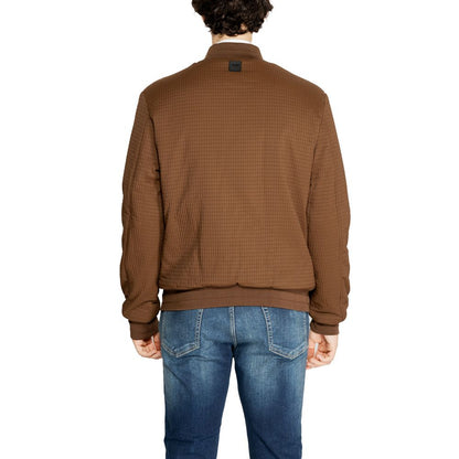 Brown Polyester Jackets & Coat